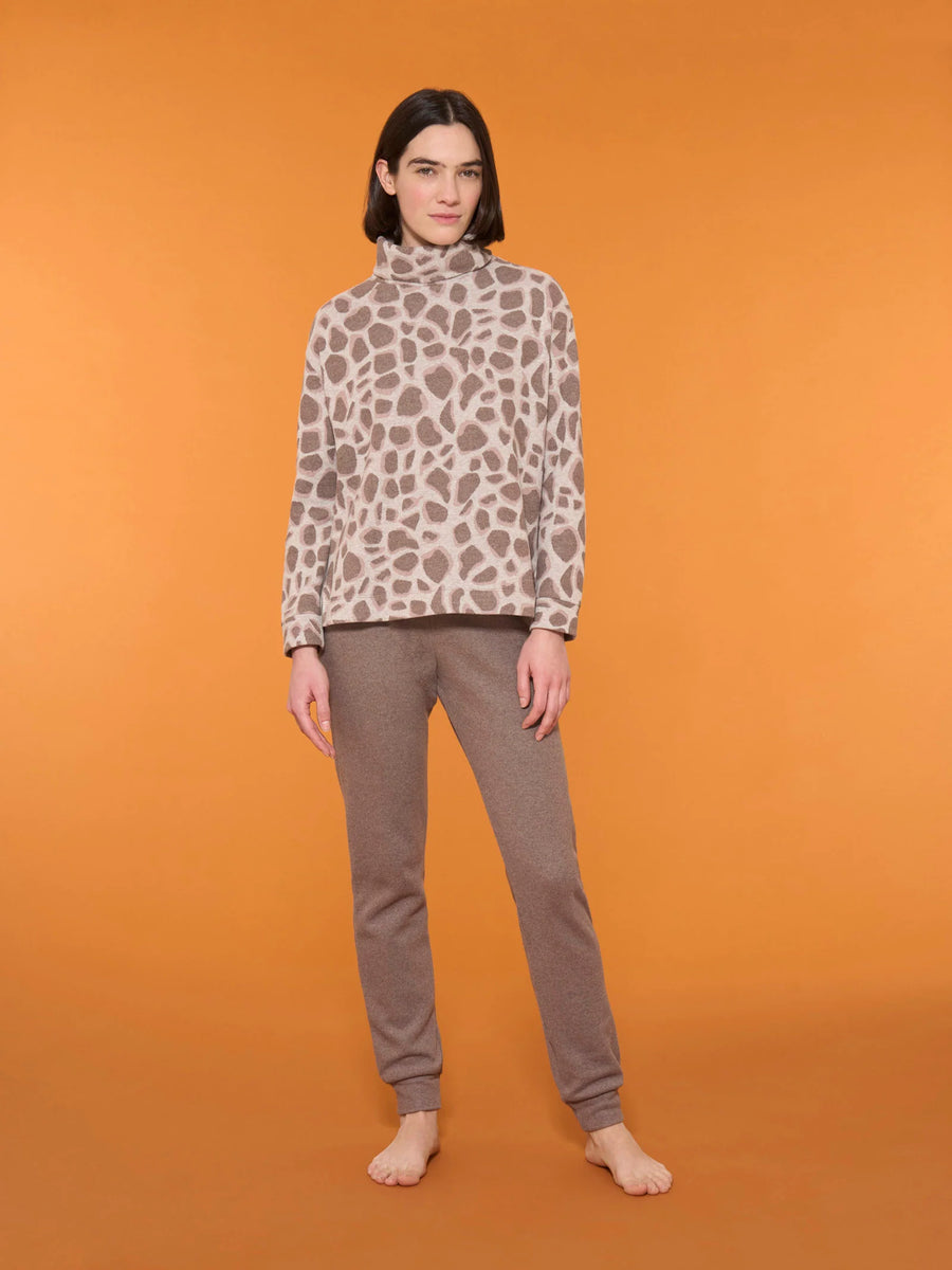 Pigiama a ciambella con fantasia animalier in cotton eco pile - Fant.Caffe'