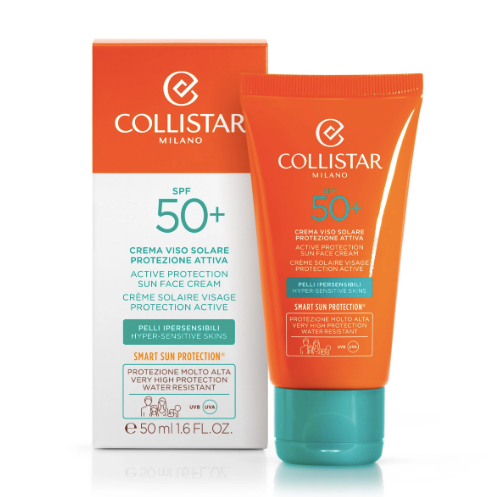 Collistar Crema Viso Solare Protezione Attiva SPF 50+ Pelli Ipersensibili   